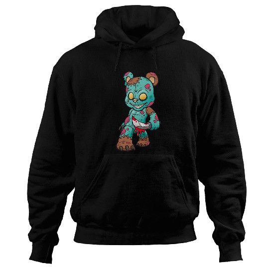 Funny Bear Teddy Bear Zombie Funny Halloween Christmas Scary Cute Bears Hoodies