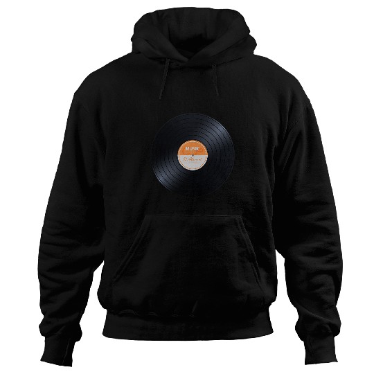 Enjoy Cool Retro vintages Phonograph Vinyl Record Music Disc Hoodies