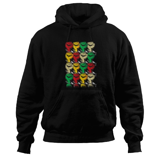 Black history month Black Power Fists for Black Equality Hoodies