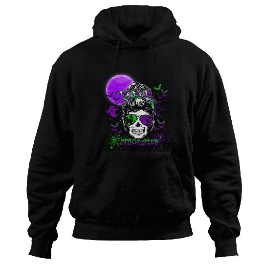 Skeletons Skulls Scary Mom Monster Skull Skeletons Halloween Costume Mommy 5 Skull Hoodies