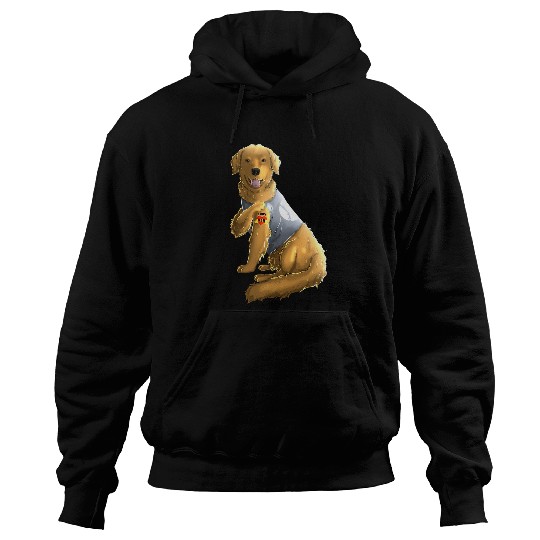 Goldie I Love Mom Tattoo Dog Mothers Day Golden Retriever Dog Hoodies