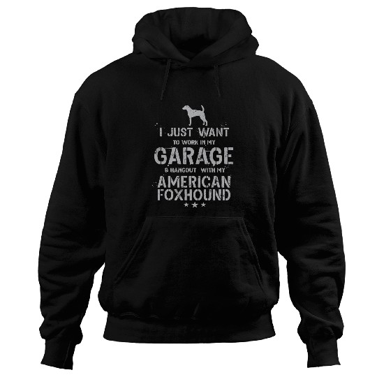 Funny American Foxhound Dad Garage Men Hang Hoodies