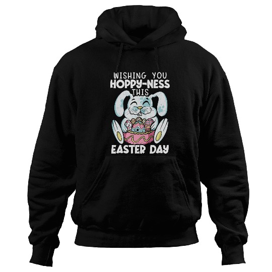 Rabbits Easter Bunny Egg Hunting Hoodies