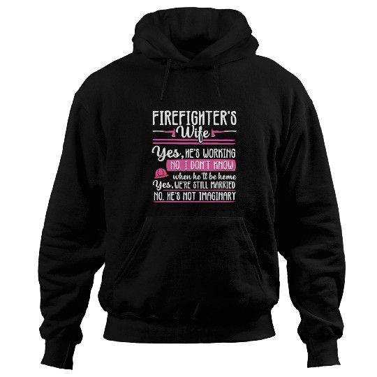 Fireman Firefighter Wife Mom Girlfriend Red Line Fireman 240 Firemen Hoodies