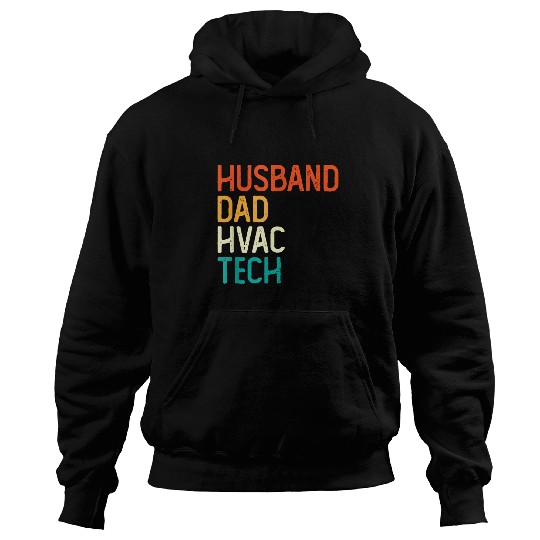 Hvac Technician AC Repairman Funny Husband Dad Hvac Tech Hoodies