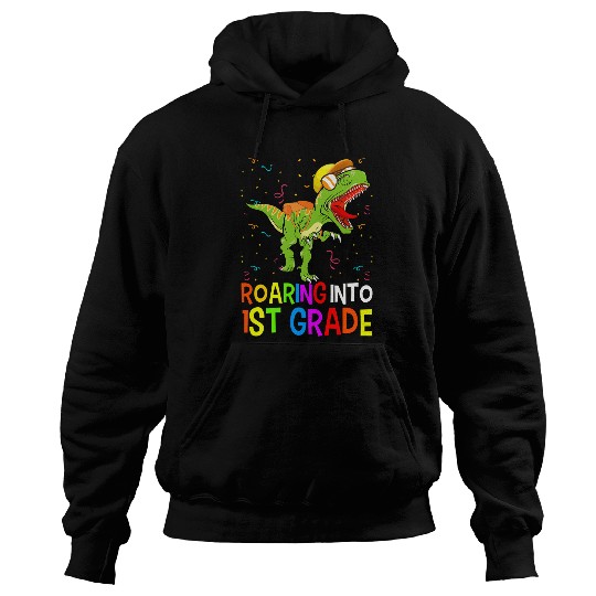 Student 1st Grade Dinosaur TRex Back To School Hoodies