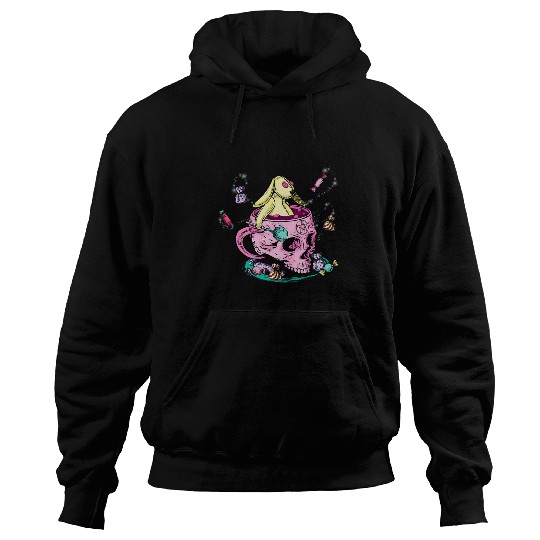 Skeletons Skulls Cute Creepy Pastel Goth Kawaii Rabbit Skull Candy Men Women Skull Hoodies