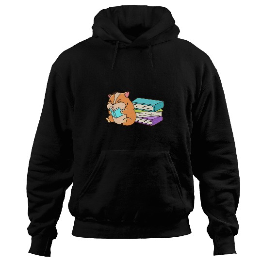 Reading Book Hamster Rodent Bookworm Bookworm Reader Hoodies