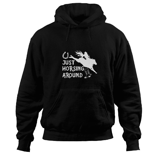 Horsing Around Cowboy Boots Horse Rider Western Wild West Hoodies