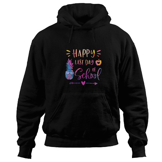 Tie Dye Happy Last Day Of School Teacher Student Graduation Hoodies