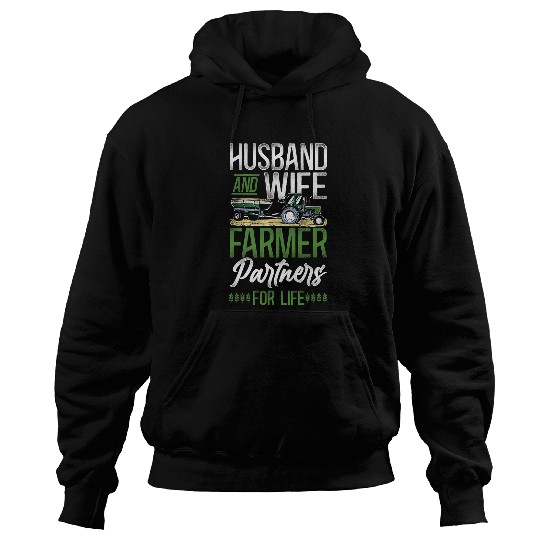 Tractor driving Farming Farmer Husband Wife Marriage Tractor vintages Husband Hoodies