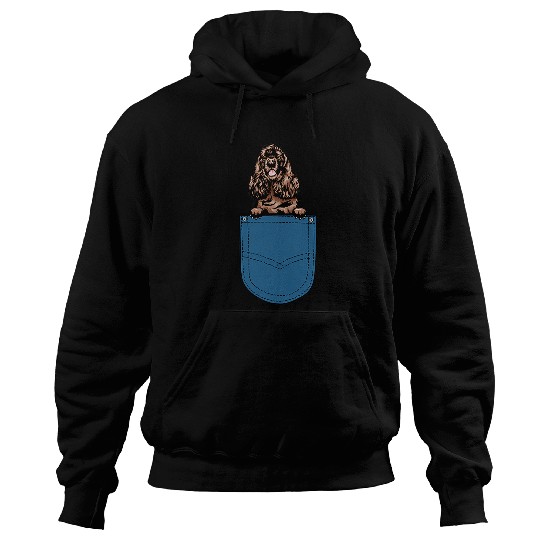 Dog Cocker Spaniel Peeking Cocker Spaniel In A Pocket Hoodies