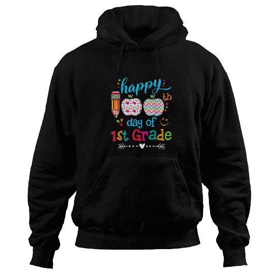 Happy 100th Day of School Kindergarten Teacher or Student 4 Hoodies