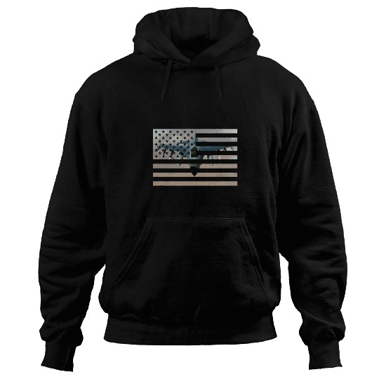 Fighter Jet American Flag USA Military Air Pilot Hoodies