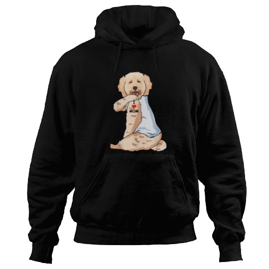 Poodles I Love Mom Tattoo Poodle Mom Dog Lover Women Poodle dog Hoodies