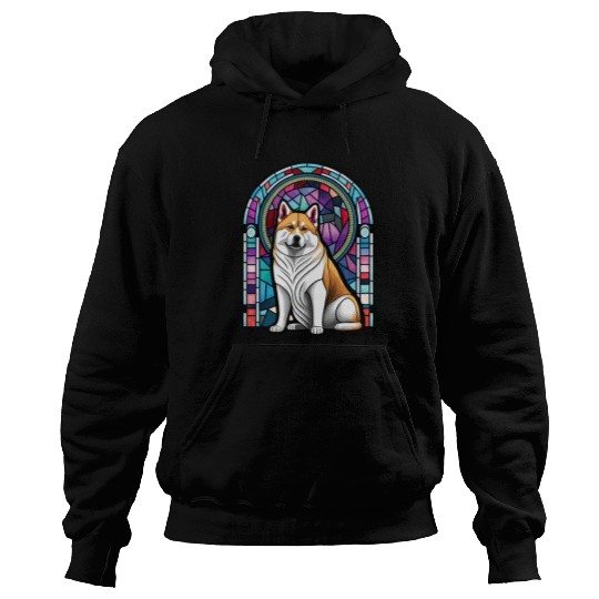 Akita Inu Colorful Stained Glass Pop Art Hoodies