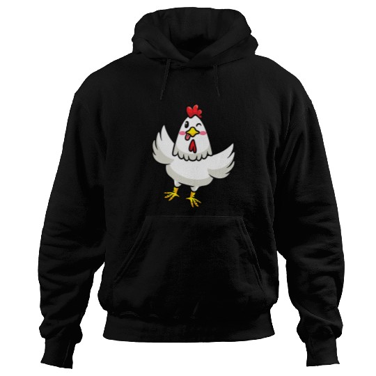 Chicken Emoticon Farmer Chicken Lover Men Women Teens Kids Hoodies
