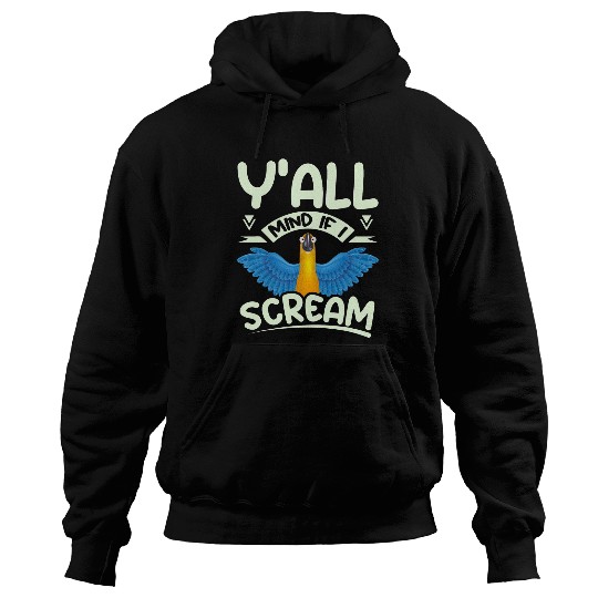 Blue and yellow macaw parrot with parrot and funny parrot Hoodies