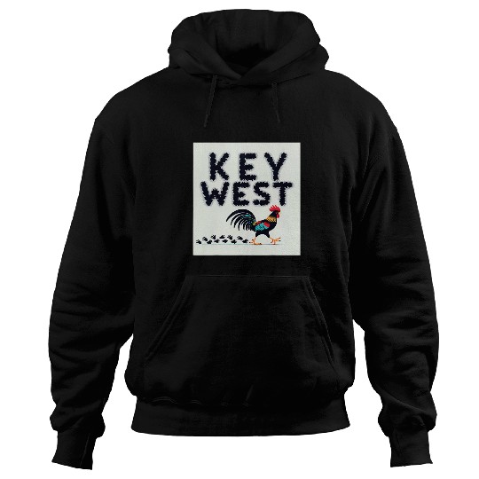 Chicken Lover Key West chicken crossing the road Rooster Hoodies