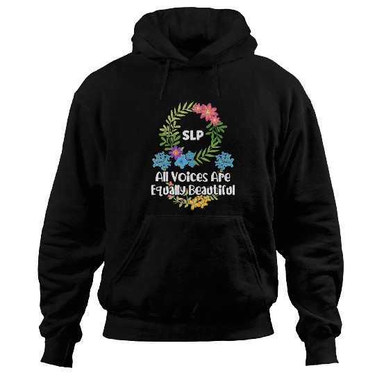 Floral SLP Speech Therapy Quote Pathologist Therapist Hoodies