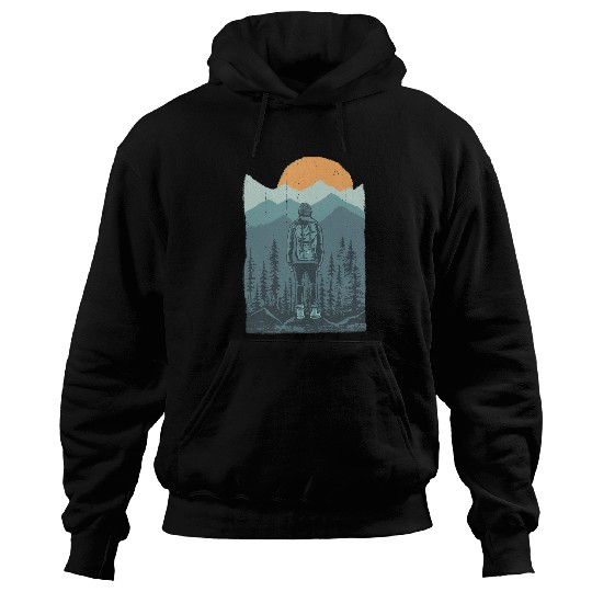 Hiking Hiker Outdoor Hiker 162 Hike Hoodies