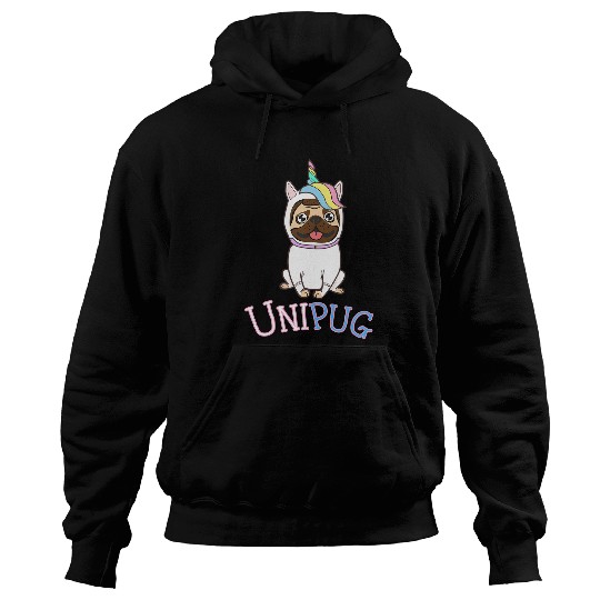 Pug Lover UniPug Cute Pug Unicorns Costume Pug Art Pugs Dog Hoodies