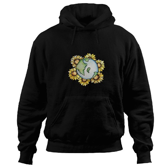 Earth Climate Strike Hearts earth day art climate change Hoodies