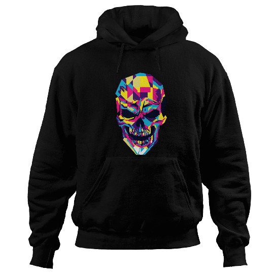 Skeletons Skulls Colorful Melting Skull Art Graphic Halloween Group Halloween 2 Skull Hoodies