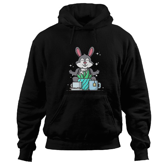 Namaste Yoga Cute Namaste Rabbit Do Yoga Gardening Lover Coffee Lover Meditation Hoodies