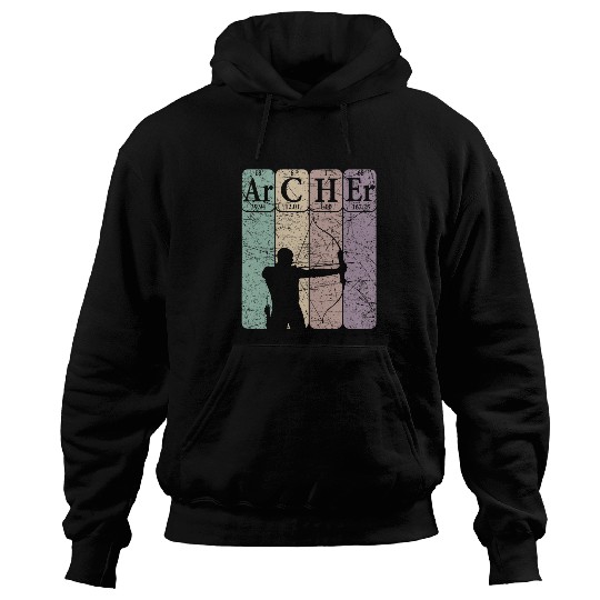 Archer Periodic Table Elements Bow Hunting Archery Vintage Hoodies