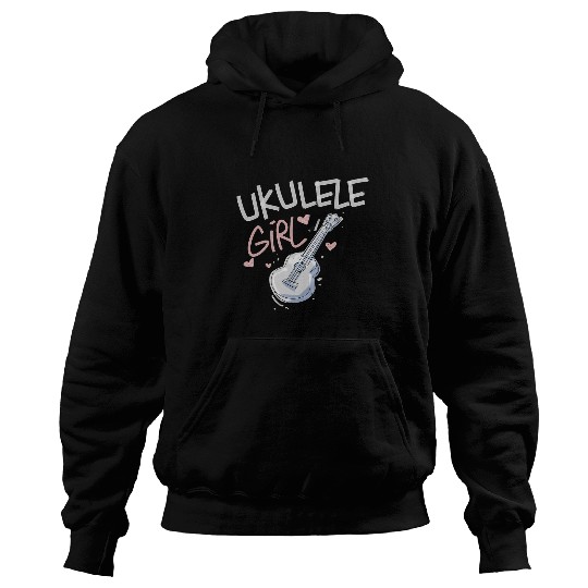 Funny Ukulele Girl Novelty Graphic Art Design Hoodies