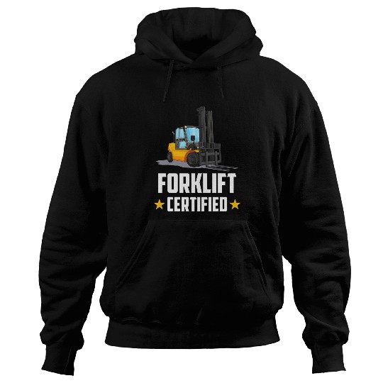 Forklift Certified Funny Retro Forklift Operator Approved Hoodies