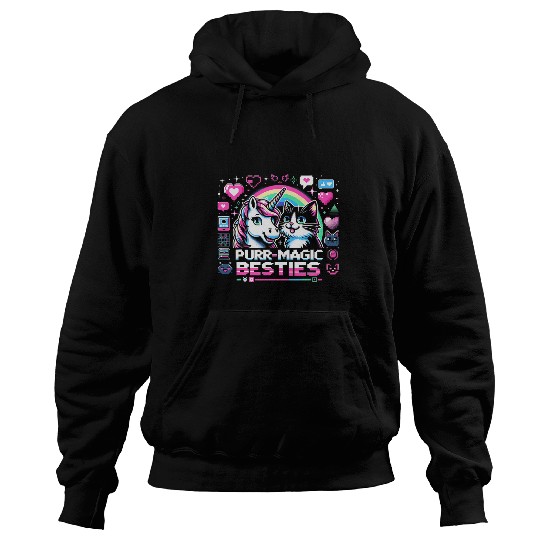 Cat Unicron Purr Magic Besties Funny Graphic Tees Hoodies