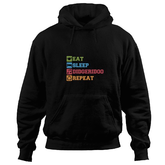 Eat Sleep Didgeridoo Australia Aborigines Native American Music Hoodies