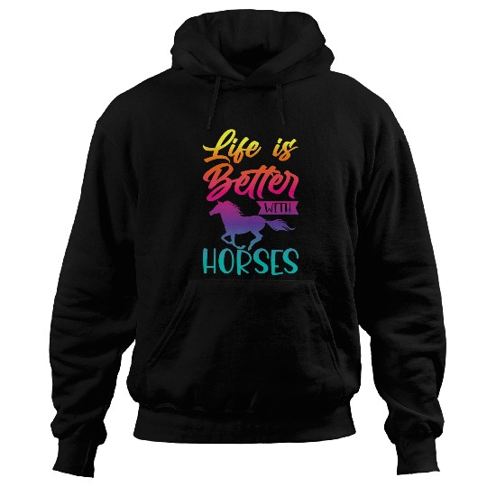 Horse Lover Gifts for Girls Riding Equestrian 2Horseback Horse Hoodies