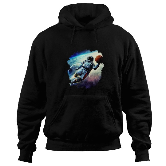 Sport Basketball Astronaut Playing Basketball Funny Astronaut Outer Space 5 Hoodies