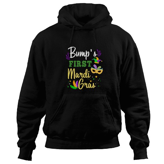 Bumps First Mardi Gras Pregnancy New Orleans baby Hoodies