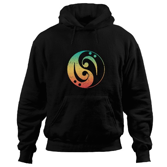 Funny Guitar Lover Ying Yang Bass Guitar Player Musical Instrument Bass Hoodies