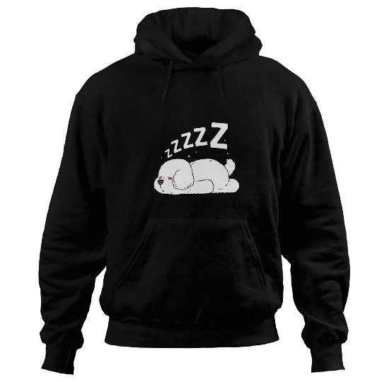 Cute Pet Lover Dog Owner Sleeping Bichon Frise Hoodies