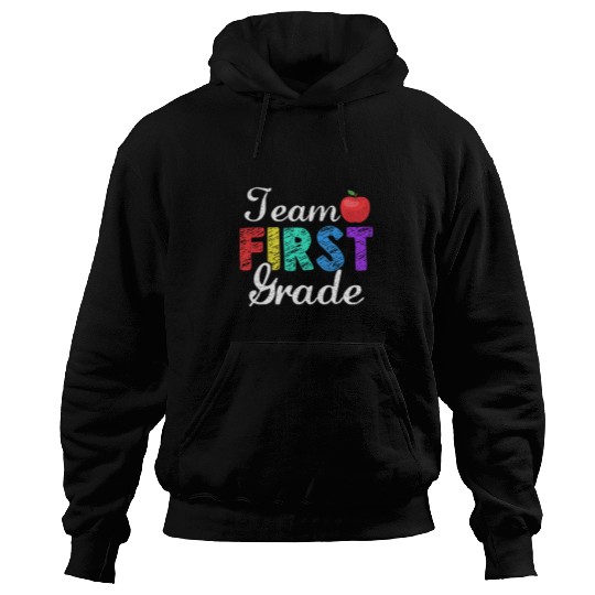 Team First Grade Teacher Student Funny Back To School Hoodies