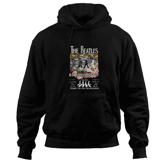 65th Anniversary The Beatles Signatures Hoodies, Abbey Road The Beatles Band Hoodies, Rock Band The Beatles Hoodies, The Beatles Fan Gift Hoodies