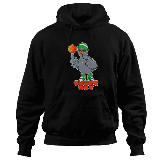 Funny Basketball Graffiti Basketball Streetwear Cartoon Pigeon Urban Rap Drip Hoodies