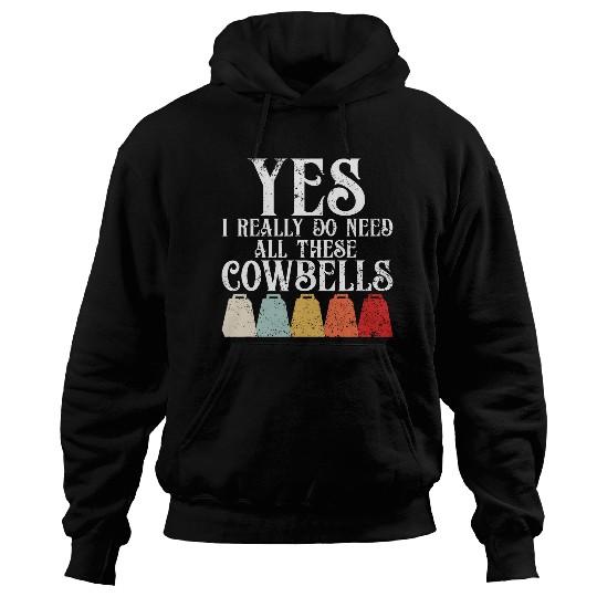 Cow Lover Bell More Cowbell vintages Funny Drummer Cowbell Funny 28 Hoodies