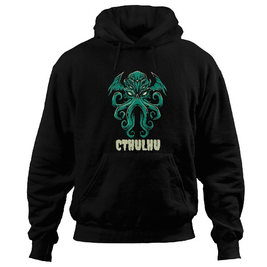 Cthulhu Mythos Illustration of Cthulhu Death May Die Face Hoodies
