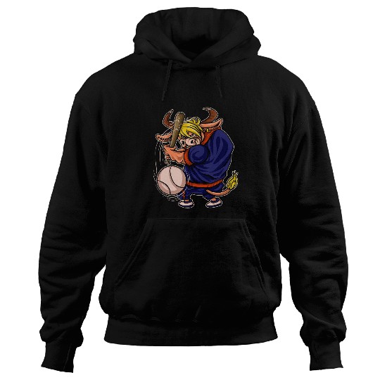 Sport Baseball Bulls Kids Men Women Baseball Bully Beef Softball Hoodies