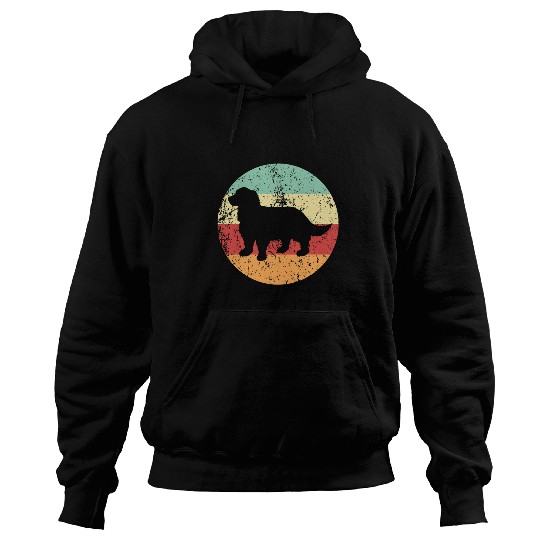 English Springer Spaniel Pet Dog Breed Cool Retro 1970s Circle 1 Hoodies