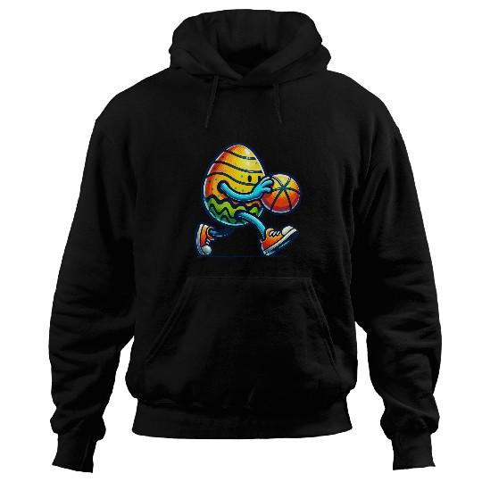 Sport Basketball Easter Egg Playing Basketball Sports Boys Men Kids Toddler 1 Hoodies
