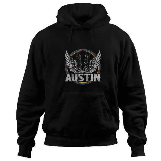 Funny Guitar Retro Austin Texas Guitar vintages Country Music Concert Guitarist Hoodies