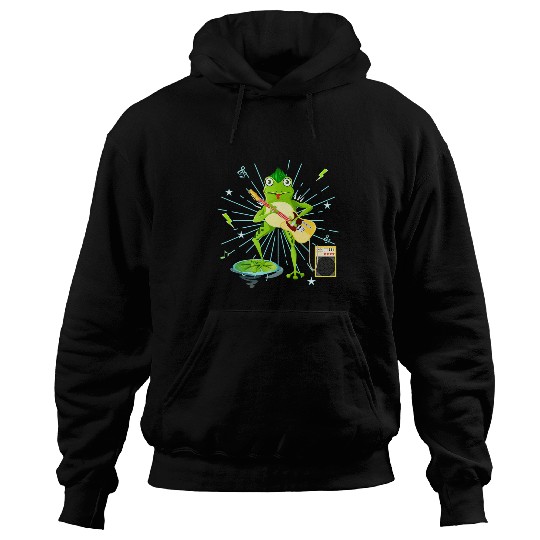 Funny Guitar rock band guitar player men women kids teens Hoodies