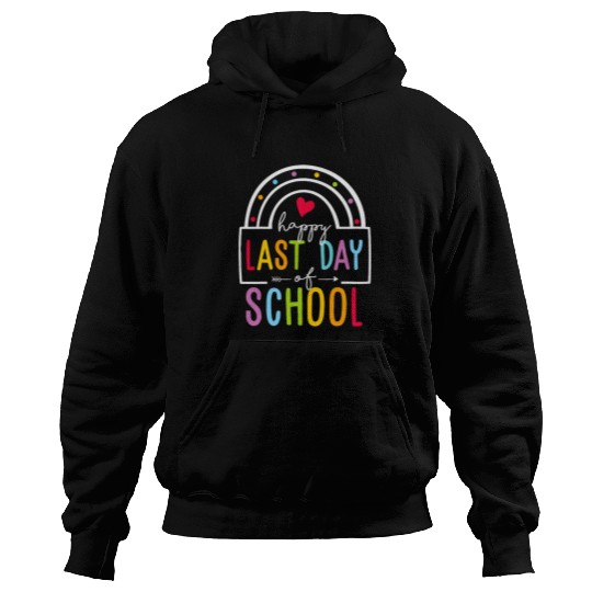 Happy Last Day Of School Teacher Student Graduation Rainbow 20 Hoodies